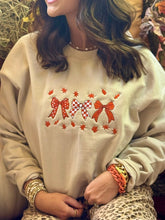 Load image into Gallery viewer, Fall coquette embroidered sweatshirt