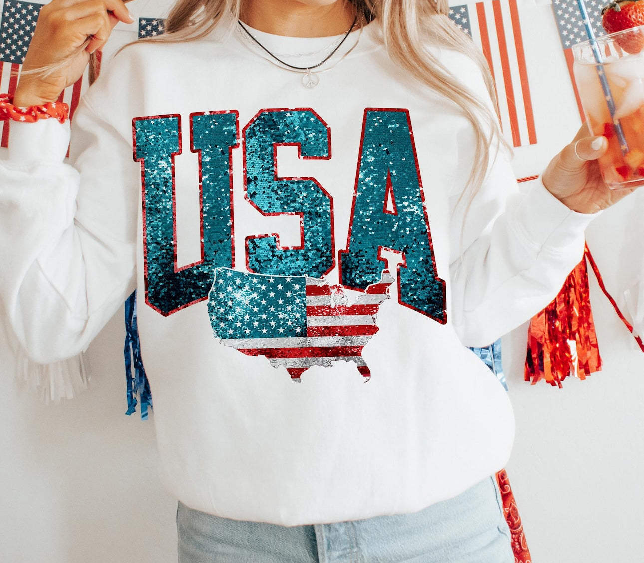 Faux glitter USA
