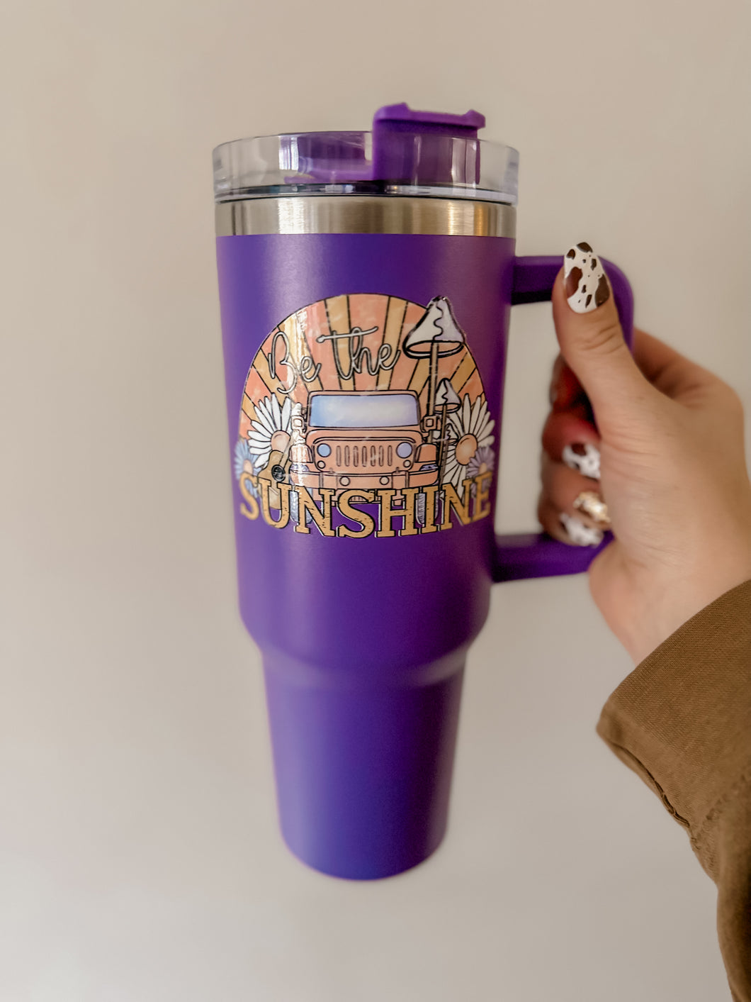 Purple jeep 40oz tumbler