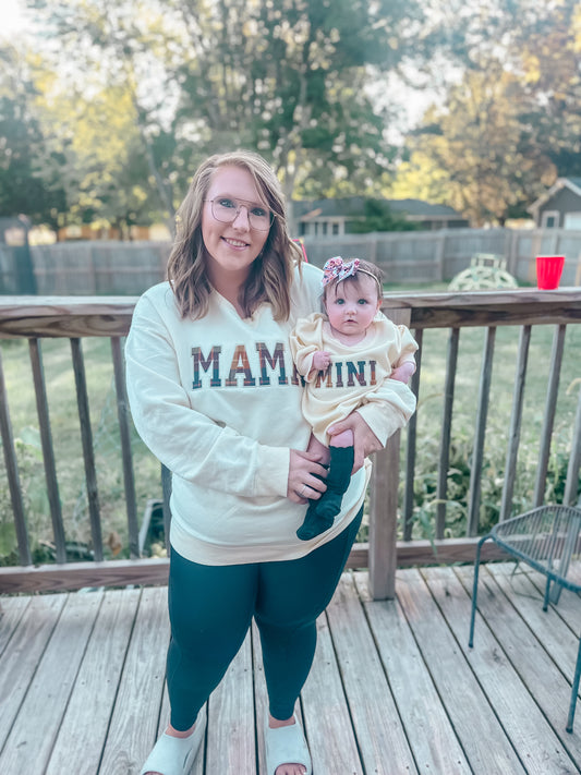 matching mama fall applique embroidered sweatshirt (picture coming soon) refer to mini listing
