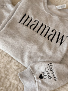 Personalized embroidered sweatshirt