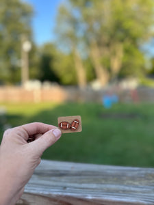 football engraved earrings