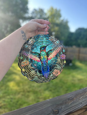 hummingbird wind spinner