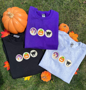 halloween cookies embroidered sweatshirt