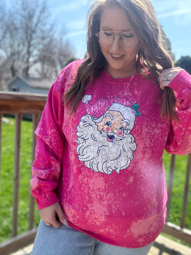 faux glitter santa