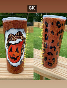 Halloween epoxy tumbler