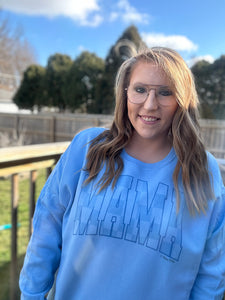 Blue Checkered mama sweatshirt