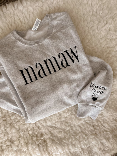 Personalized embroidered sweatshirt