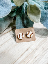 Load image into Gallery viewer, Baseball stud earrings