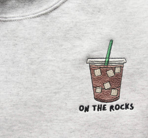 On the rocks Embroidered crewneck