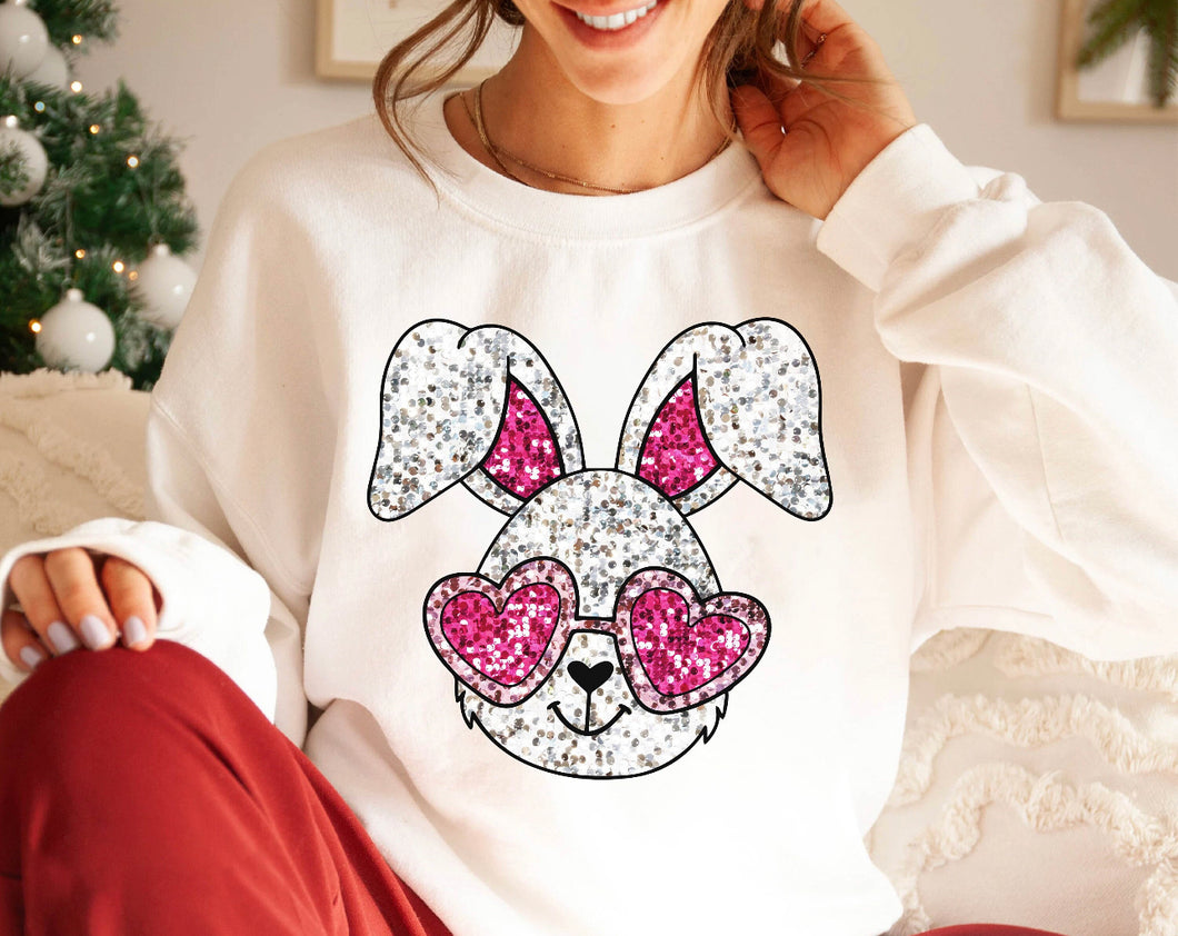 Faux glitter bunny