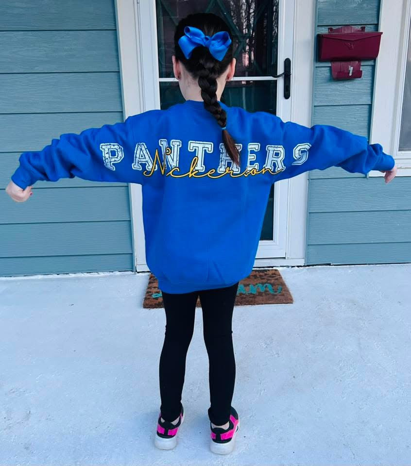 Custom Big Back sports/mascot crewneck sweatshirt