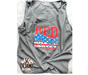 Red White Boozy  tank