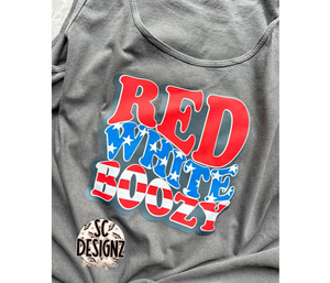 Red White Boozy  tank