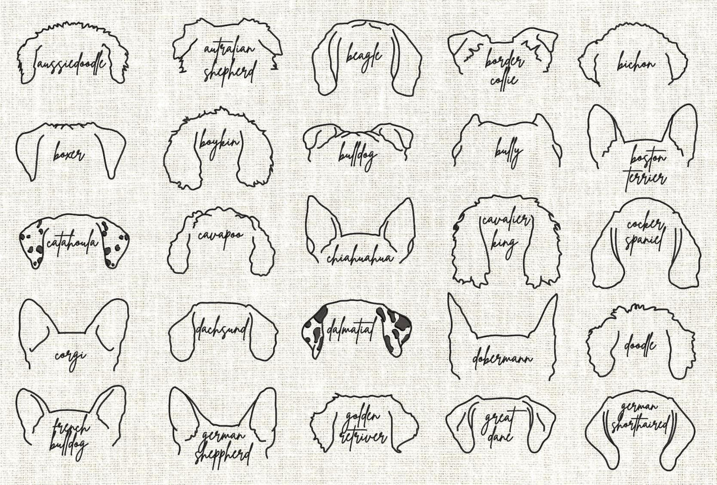 embroidered dog outline sweatshirt