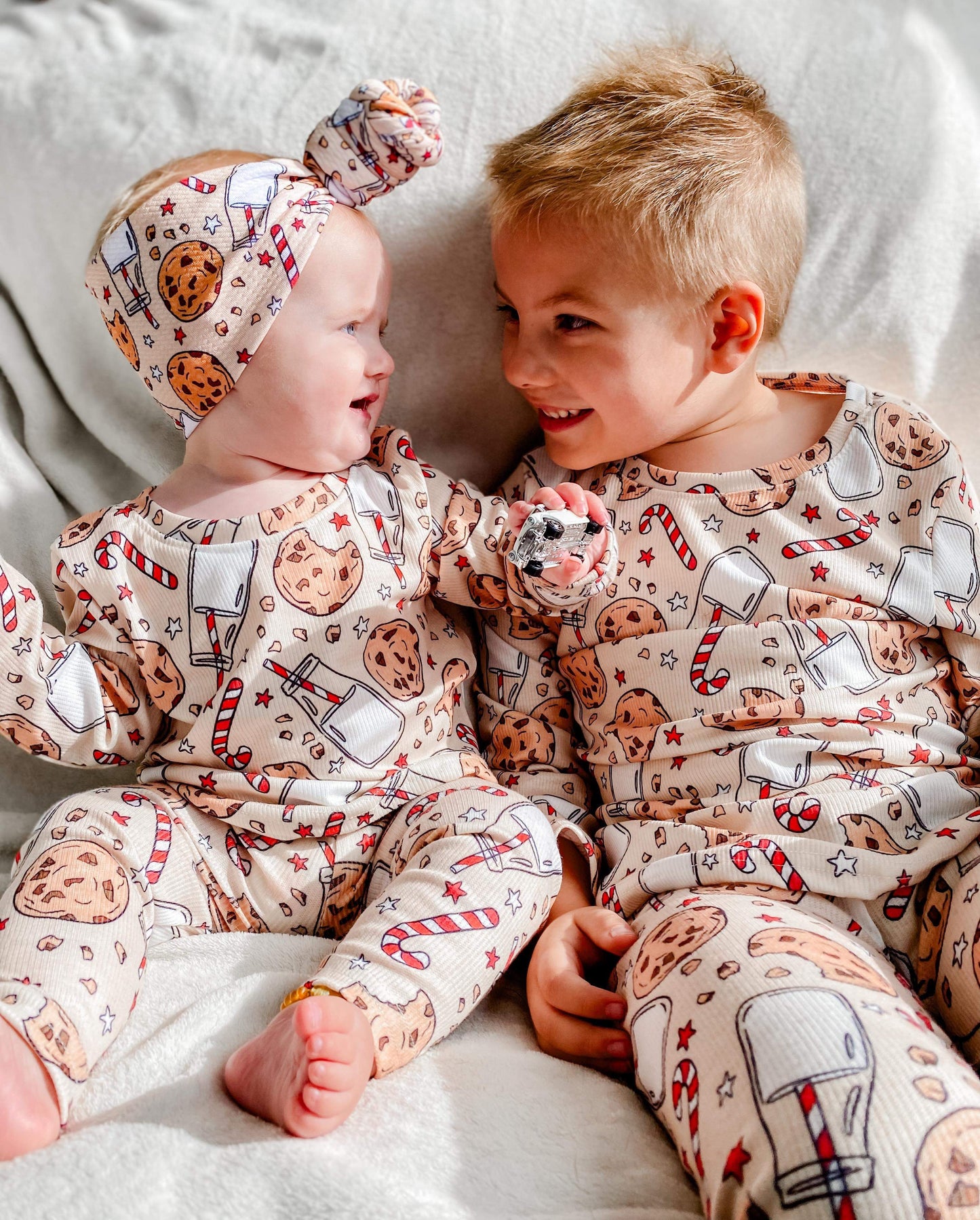 milk & cookies toddler/child top knot