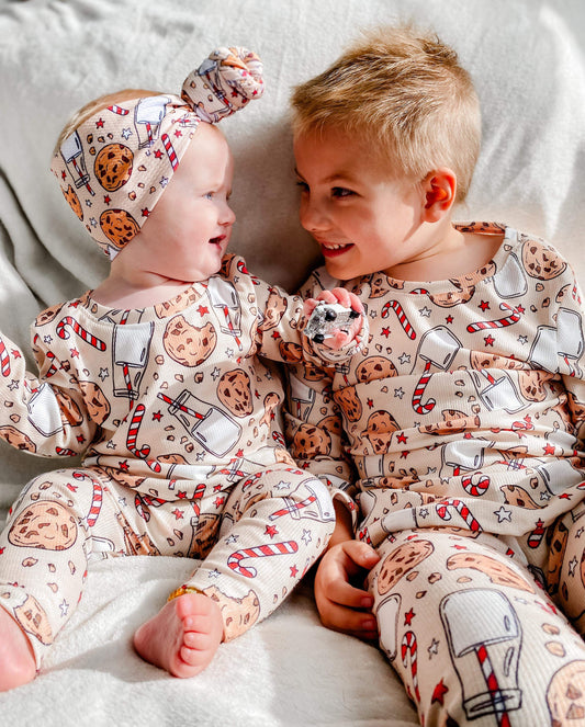 milk & cookies toddler/child top knot