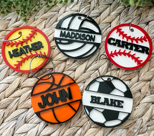 Acrylic Sports Bag Tags