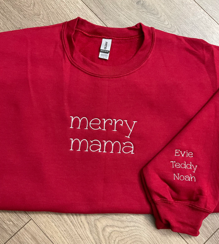 Merry Mama embroidered sweatshirt