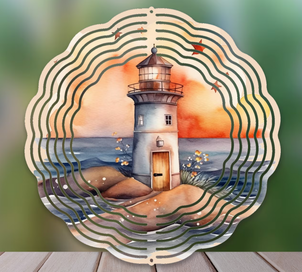 lighthouse wind spinner