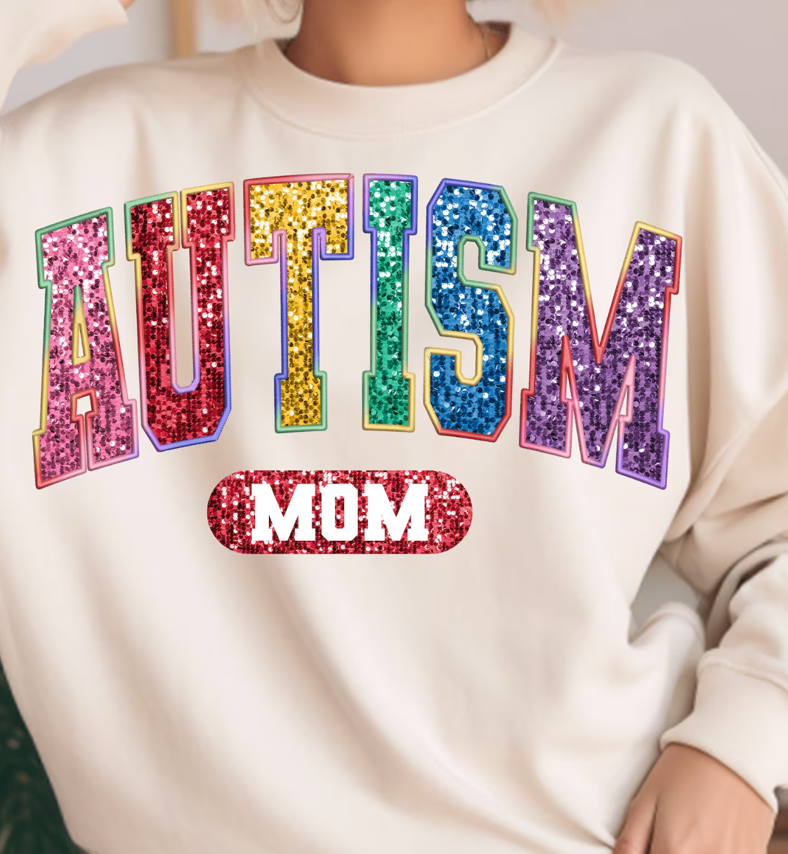 faux glitter autism mama