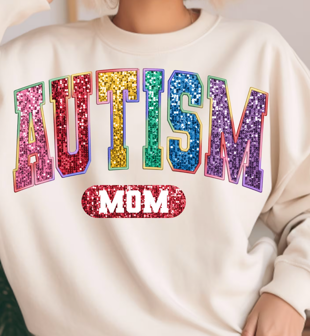 faux glitter autism mama