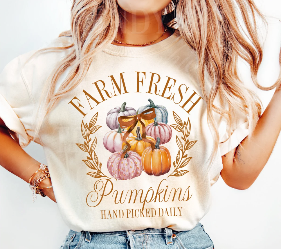 Farm fresh pumpkins hand picked daily