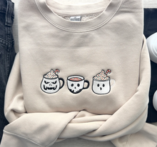 Load image into Gallery viewer, Fall latte embroidered sweatshirt