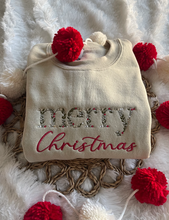 Load image into Gallery viewer, Merry Christmas embroidered sweatshirt