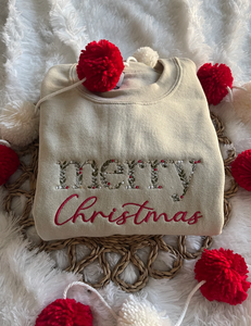 Merry Christmas embroidered sweatshirt