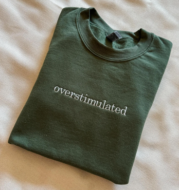 overstimulated embroidered sweatshirt