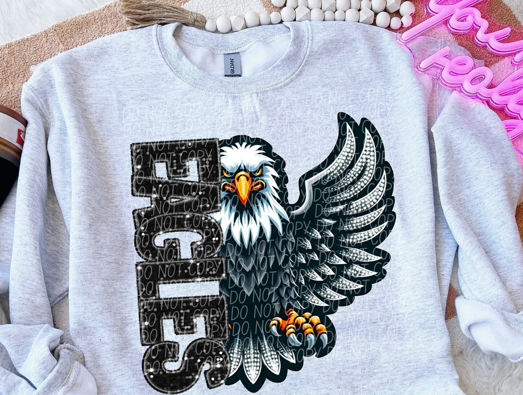 Rhinestone faux glitter Eagles