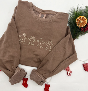 Gingerbread embroidered sweatshirt