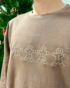 Gingerbread embroidered sweatshirt