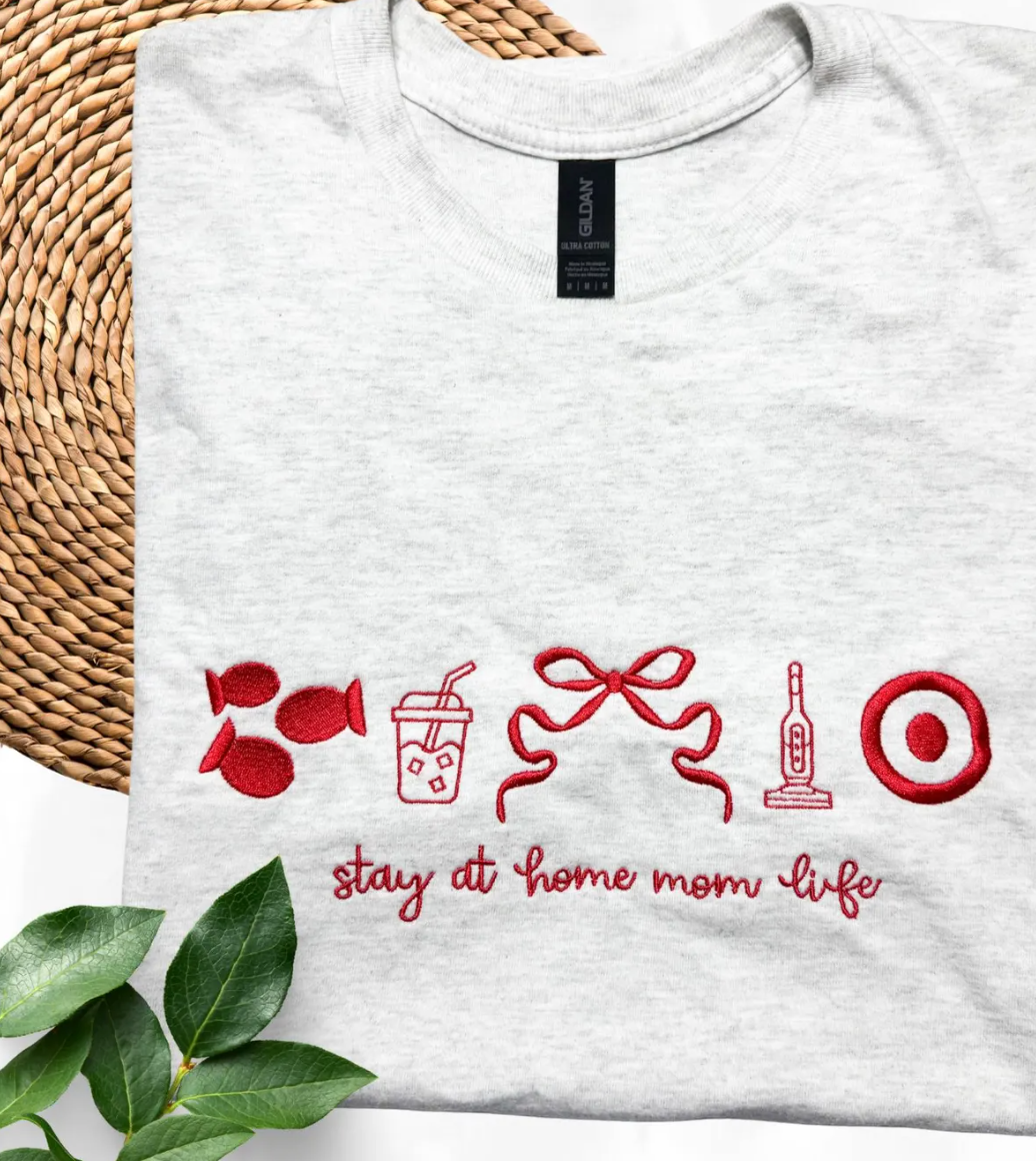 SAHM life embroidered sweatshirt