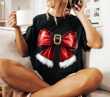 Load image into Gallery viewer, Coquette Christmas Santa Bow