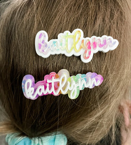 Personalized hair clip