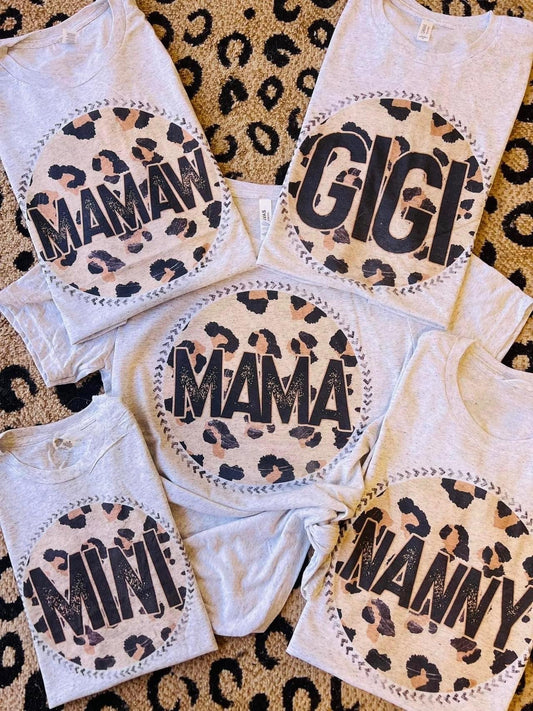 Leopard personalized tees