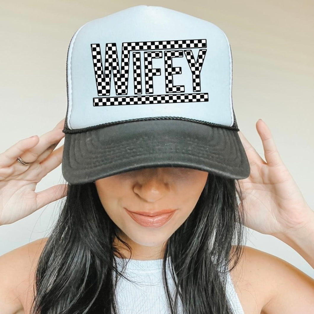 Wifey checkered hat