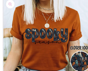 Spooky season - faux embroidery