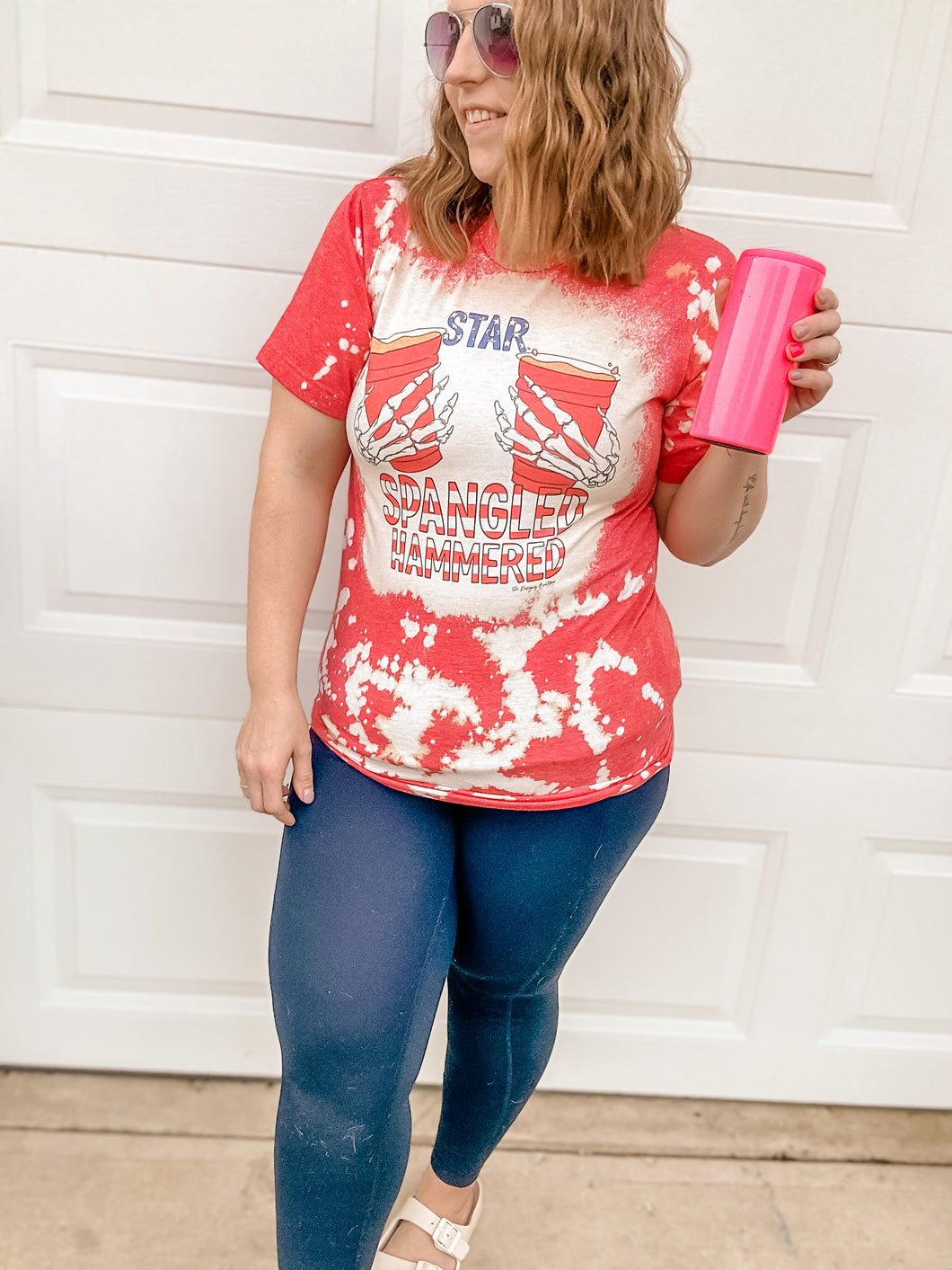 Star spangled hammered - distressed