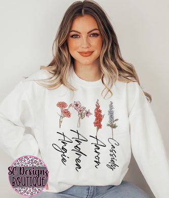 Birth Flowers sweatshirt