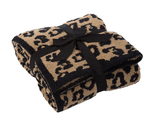 luxurious leopard blanket