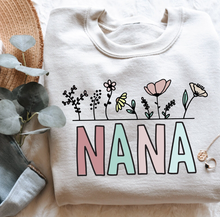 Load image into Gallery viewer, Floral mama/ nana/ etc sweatshirt