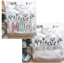 Load image into Gallery viewer, Floral mama/ nana/ etc sweatshirt