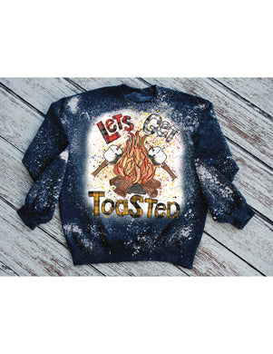 lets get toasted distressed sweater