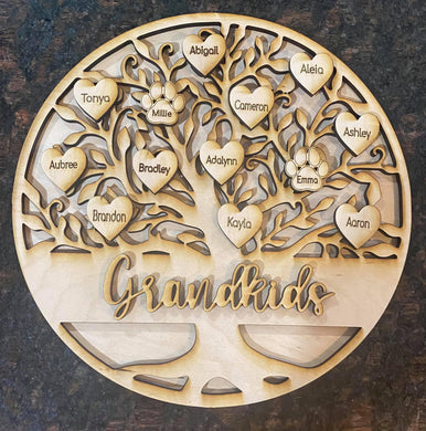 Grandkids decor round