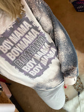 Load image into Gallery viewer, Camo Boy mama distressed sweater