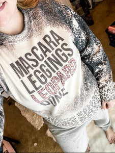 Mascara leggings leopard done distressed sweater