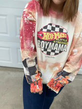 Load image into Gallery viewer, Hot mess never stressed boy mama with flames sweater